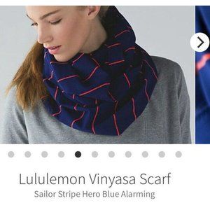 LULULEMON Vinyasa Scarf Wrap Sailor Stripe Hero Blue Alarming